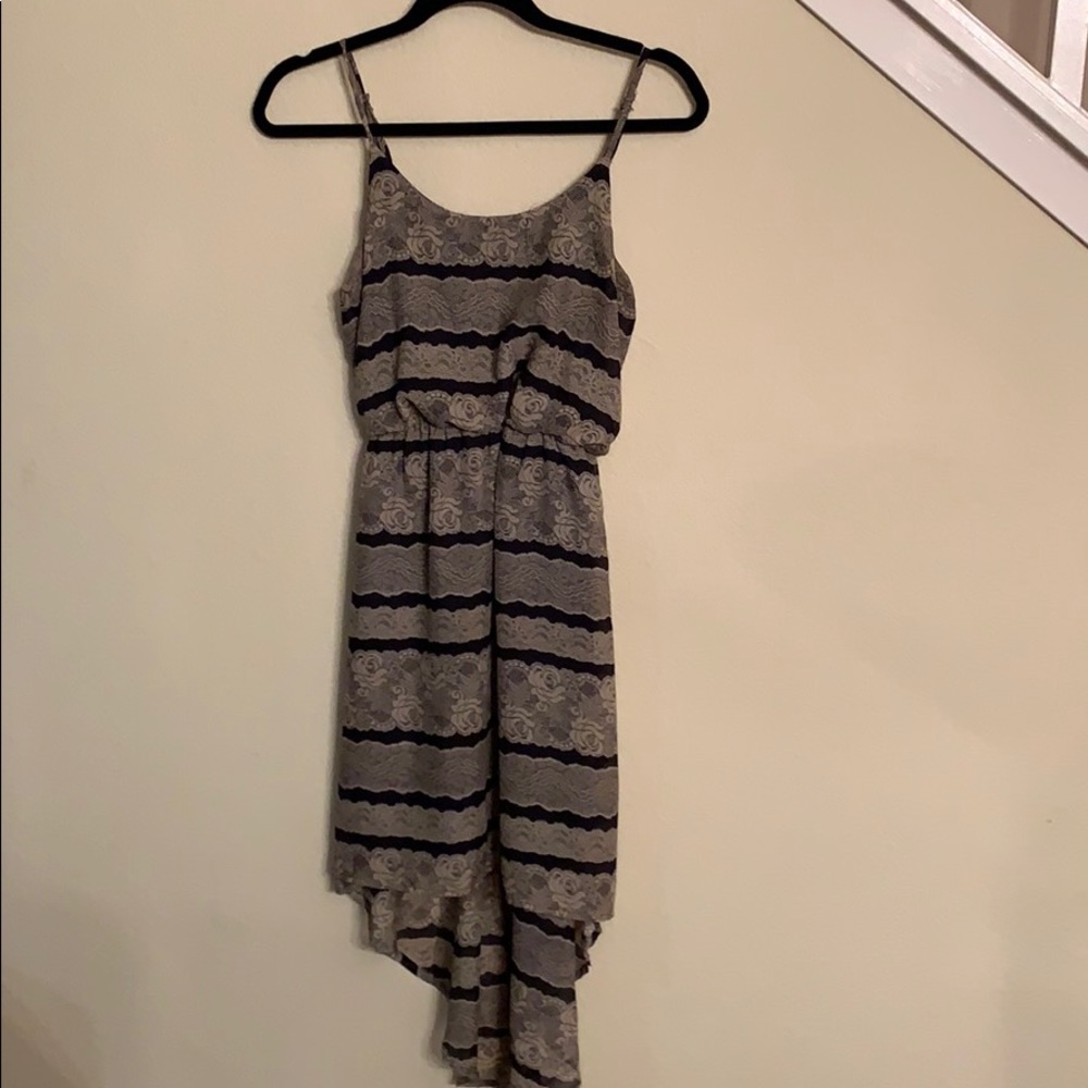 Delirious, high & low printed dress, size M